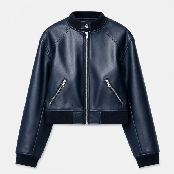 Women Formal Black Leather Jacket